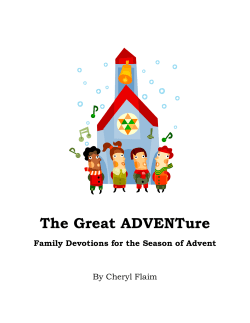 The Great ADVENTure  Family Devotions for the Season of Advent