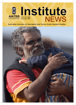 Australian Institute of Aboriginal and Torres Strait Islander Studies ISSN 1443–4288
