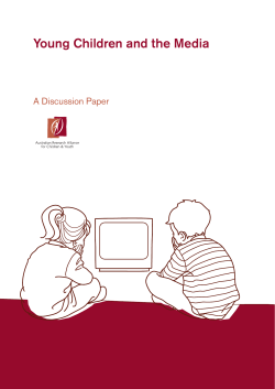 Young Children and the Media A Discussion Paper a
