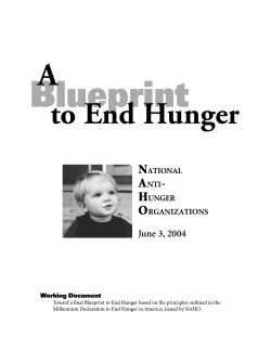 Blueprint A to End Hunger N