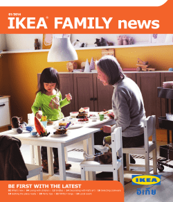 IKEA FAMILY news BE FIRST WITH THE LATEST 01/2014