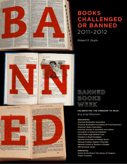 Books Challenged or Banned 2o11–2o12