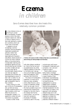 Eczema I in children Sara Eames