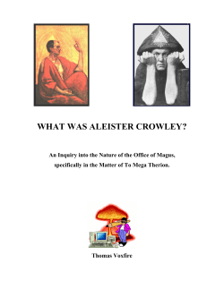 WHAT WAS ALEISTER CROWLEY?