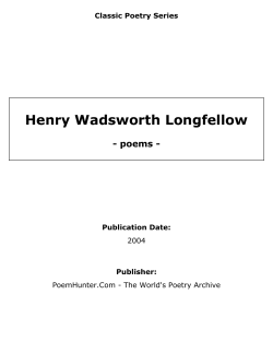 Henry Wadsworth Longfellow - poems - Classic Poetry Series Publication Date: