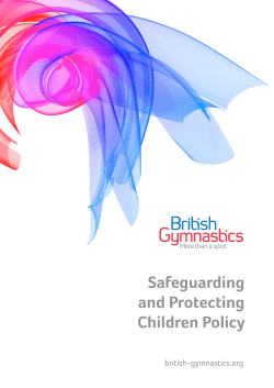 Safeguarding and Protecting Children Policy british-gymnastics.org