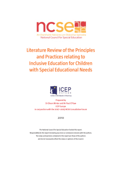 Literature Review of the Principles and Practices relating to