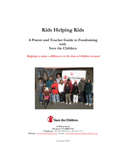 Kids Helping Kids  A Parent and Teacher Guide to Fundraising with