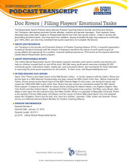 podcast transcript Doc Rivers | Filling players’ emotional tanks Responsible spoRts