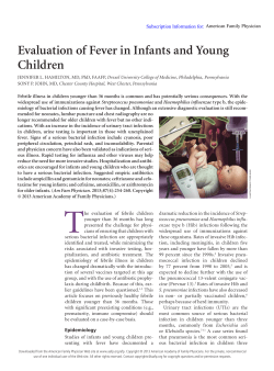 Evaluation of Fever in Infants and Young Children
