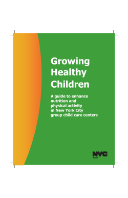 Growing Healthy Children A guide to enhance