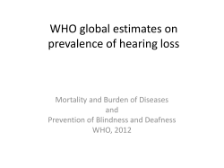 WHO global estimates on prevalence of hearing loss