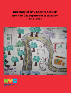 Directory of NYC Charter Schools New York City Department of Education
