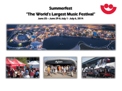 Summerfest “The World’s Largest Music Festival” 2014 Event Overview
