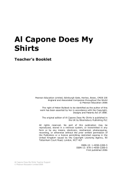 Al Capone Does My Shirts  Teacher’s Booklet
