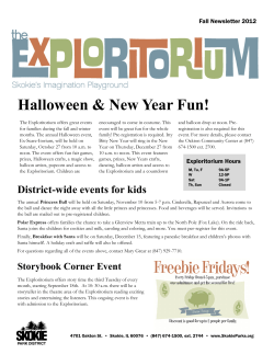 Halloween &amp; New Year Fun! Fall Newsletter 2012