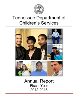 Tennessee Department of Children’s Services Annual Report