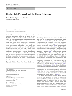 Gender Role Portrayal and the Disney Princesses ORIGINAL ARTICLE