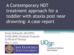 A Contemporary NDT treatment approach for a toddler with ataxia post near