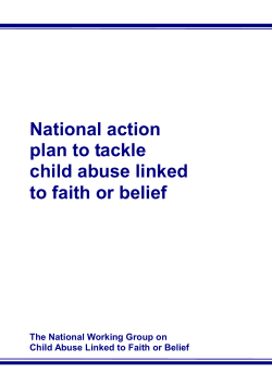 National action plan to tackle child abuse linked to faith or belief
