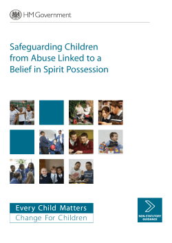 Safeguarding Children from Abuse Linked to a Belief in Spirit Possession