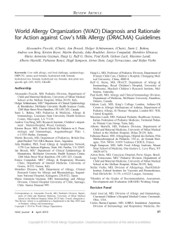 World Allergy Organization (WAO) Diagnosis and Rationale