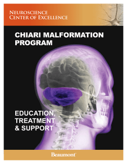 Chiari MalforMation PrograM Education, trEatmEnt