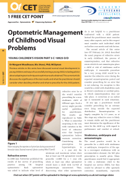 CET Optometric Management of Childhood Visual 1 FREE CET POINT