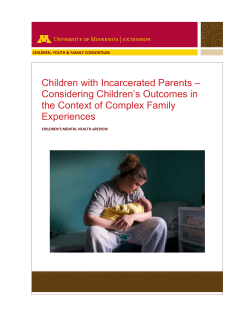 – Children with Incarcerated Parents Considering Children’s Outcomes in