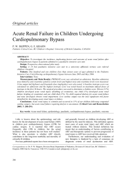 Acute Renal Failure in Children Undergoing Cardiopulmonary Bypass  SKIPPEN, G. E. KRAHN