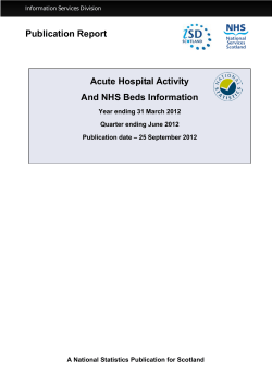 Publication Report Acute Hospital Activity And NHS Beds Information