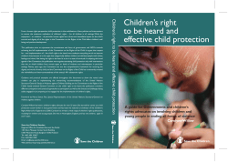 Children’s right to be heard and Childr en’