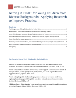 Getting it RIGHT for Young Children from to Improve Practice.