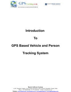 Introduction To GPS Based Vehicle and Person Tracking System