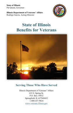 State of Illinois Benefits for Veterans  Serving Those Who Have Served