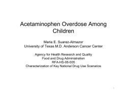 Acetaminophen Overdose Among Children  Maria E. Suarez-Almazor