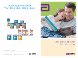 Tube feeding your child at home Trust Abbott Nutrition for