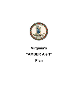 Virginia’s “AMBER Alert” Plan