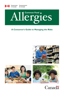 Allergies Common Food A Consumer’s Guide to Managing the Risks