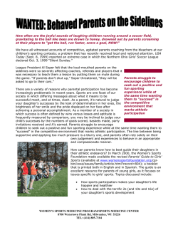 Behaved Parents on the Sidelines: Sports Parenting Guide