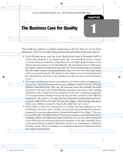 1 The Business Case for Quality CHAPTER