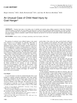 An Unusual Case of Child Head Injury by Coat Hanger* CASE REPORT