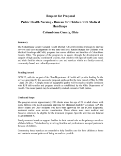 Request for Proposal Handicaps Columbiana County, Ohio