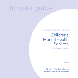 how-to guide Children’s Mental Health Services