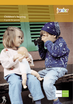 Children’s hearing A guide for parents