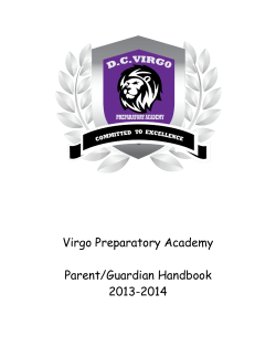 Virgo Preparatory Academy  Parent/Guardian Handbook 2013-2014