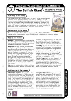 2 The Selfish Giant Penguin Young Readers Factsheets Teacher’s Notes