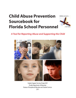 Child Abuse Prevention Sourcebook for Florida School Personnel