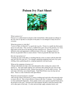 Poison Ivy Fact Sheet