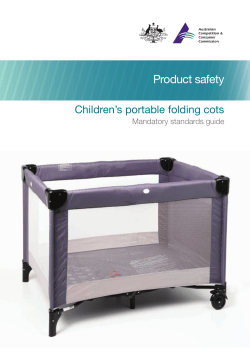 Product safety Children’s portable folding cots Mandatory standards guide